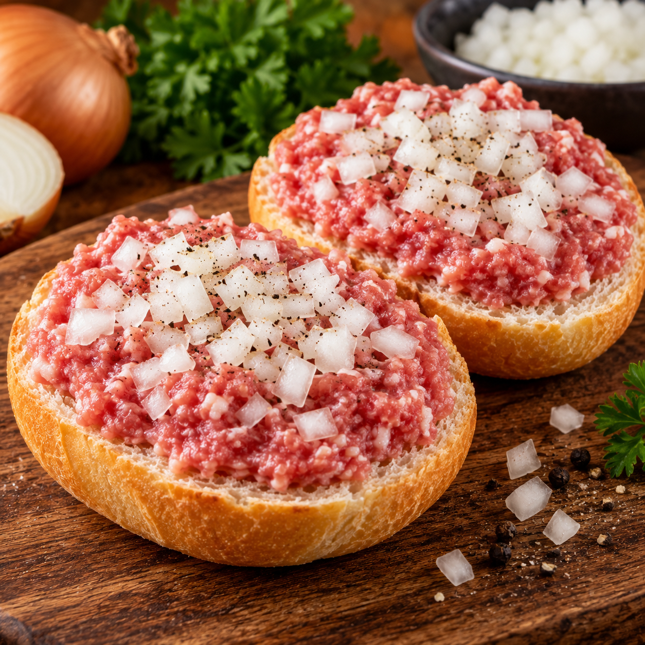 Ganzes Mettbrötchen